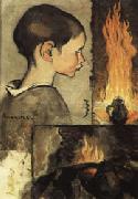 Louis Anquetin Child's Profile and Study for a Still Life oil painting